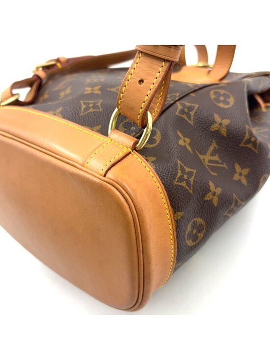 Louis Vuitton Montsouris Monogram Leather Brown Light Backpack Gold main image 12